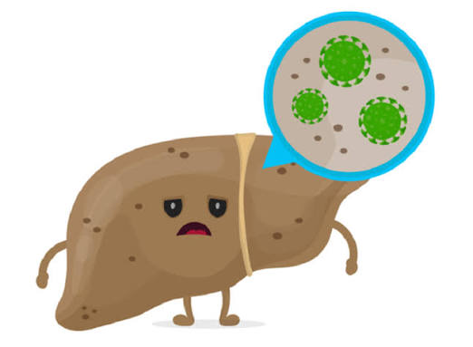 animación hígado con hepatitis